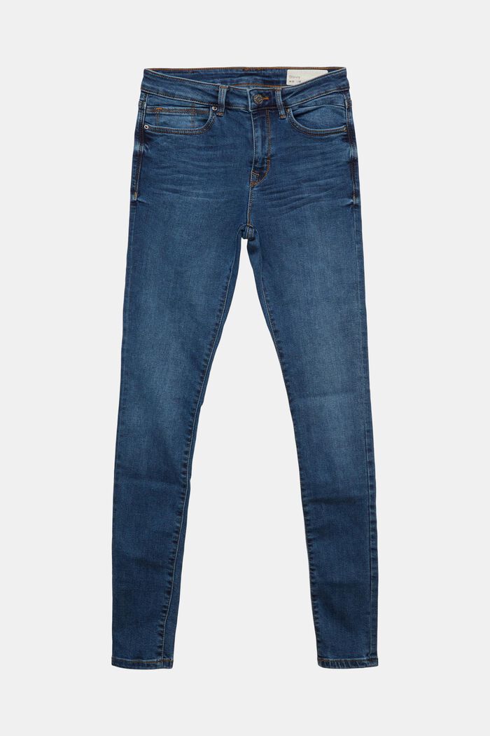 Garment-washed jeans with organic cotton, BLUE MEDIUM WASHED, detail image number 6