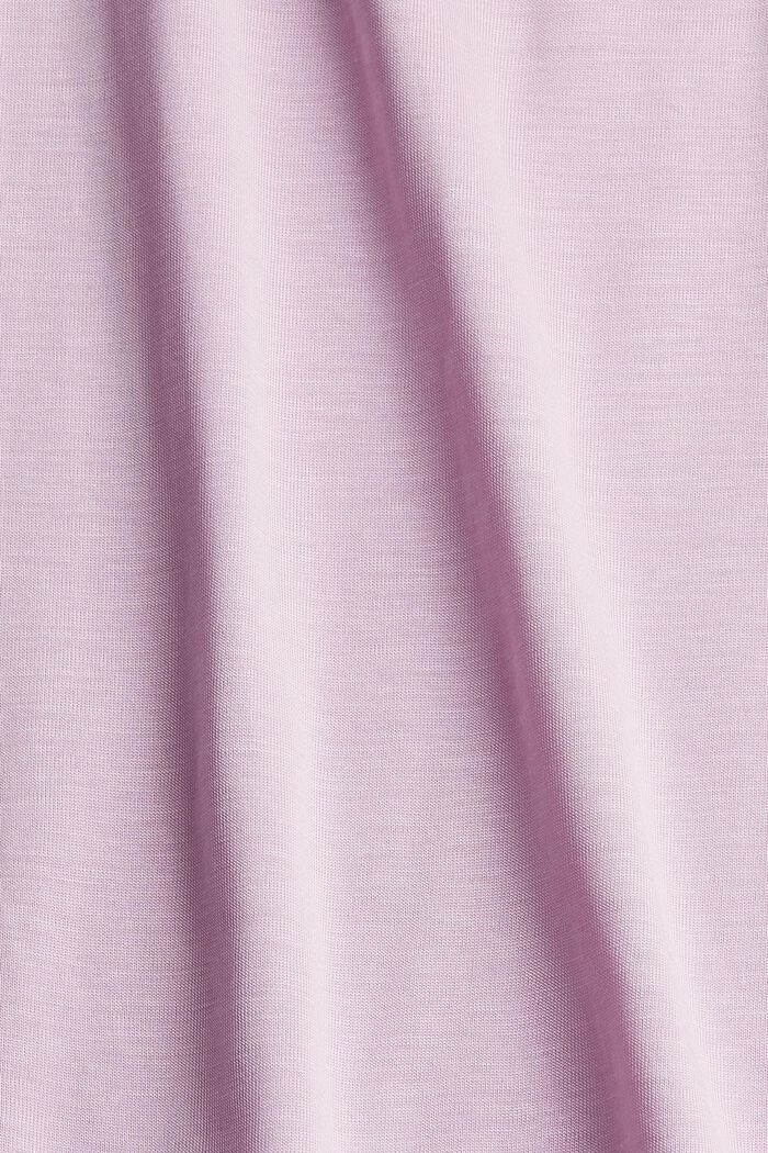 Made of TENCEL™: T-shirt with a rounded hem, LILAC, detail image number 4