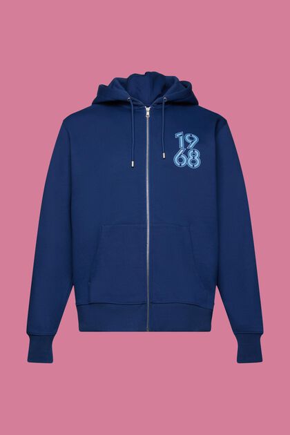 Full-length zip hoodie