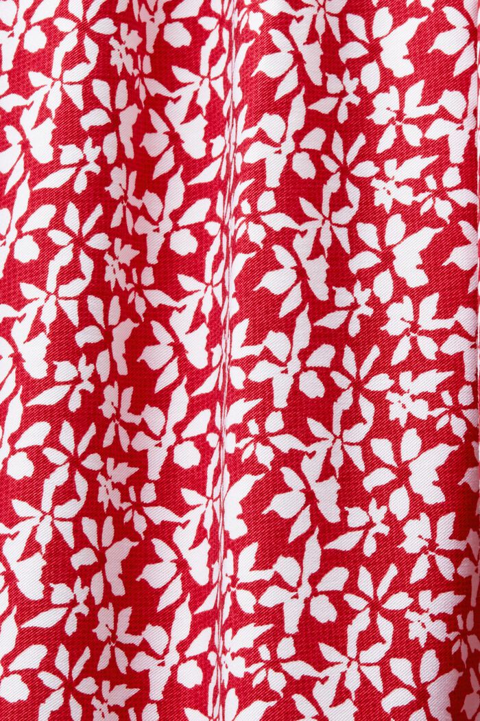 Smocked Tube Midi Dress, DARK RED, detail image number 4
