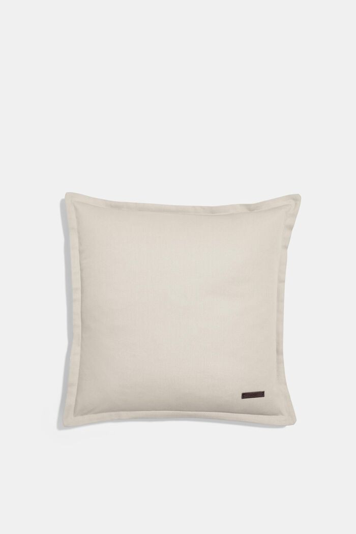 Bi-colour cushion cover made of 100% cotton, LIGHT GREY, detail image number 0