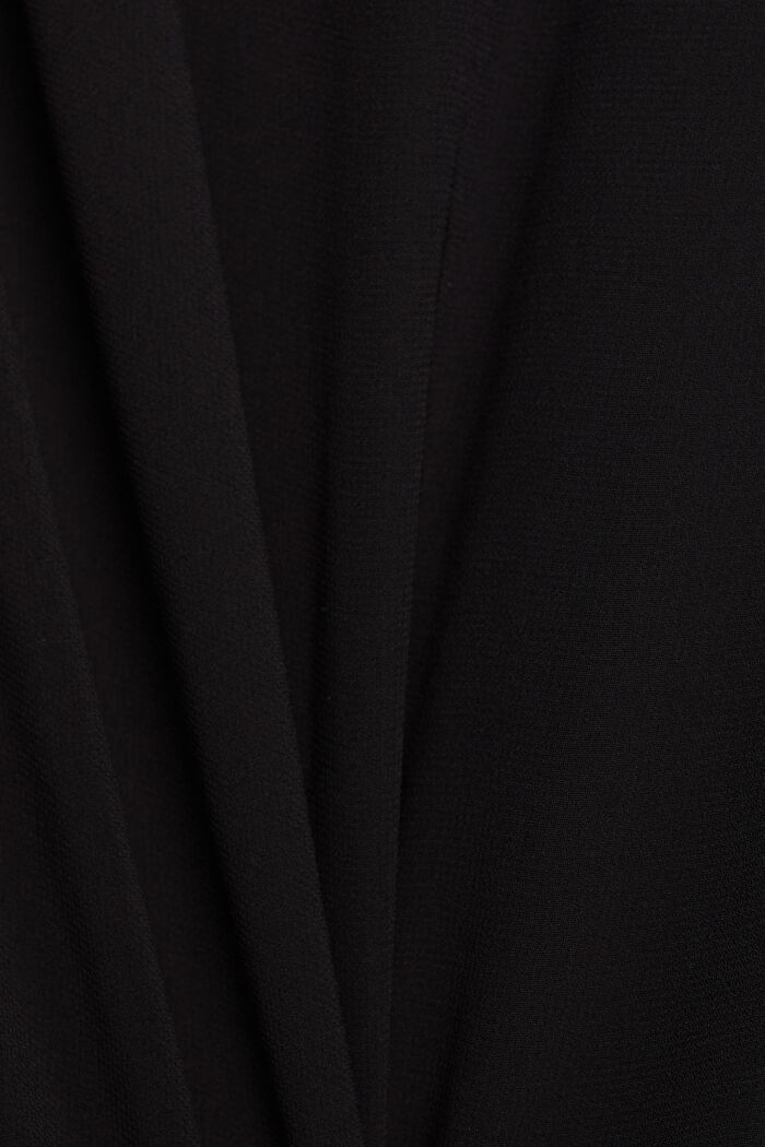 Chiffon V-Neck Mini Dress, BLACK, detail image number 4