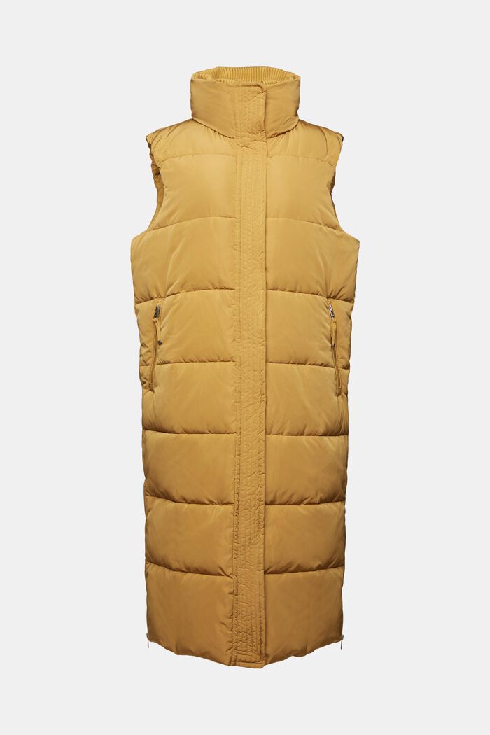 Recycled: longline puffer waistcoat, BARK, detail image number 6