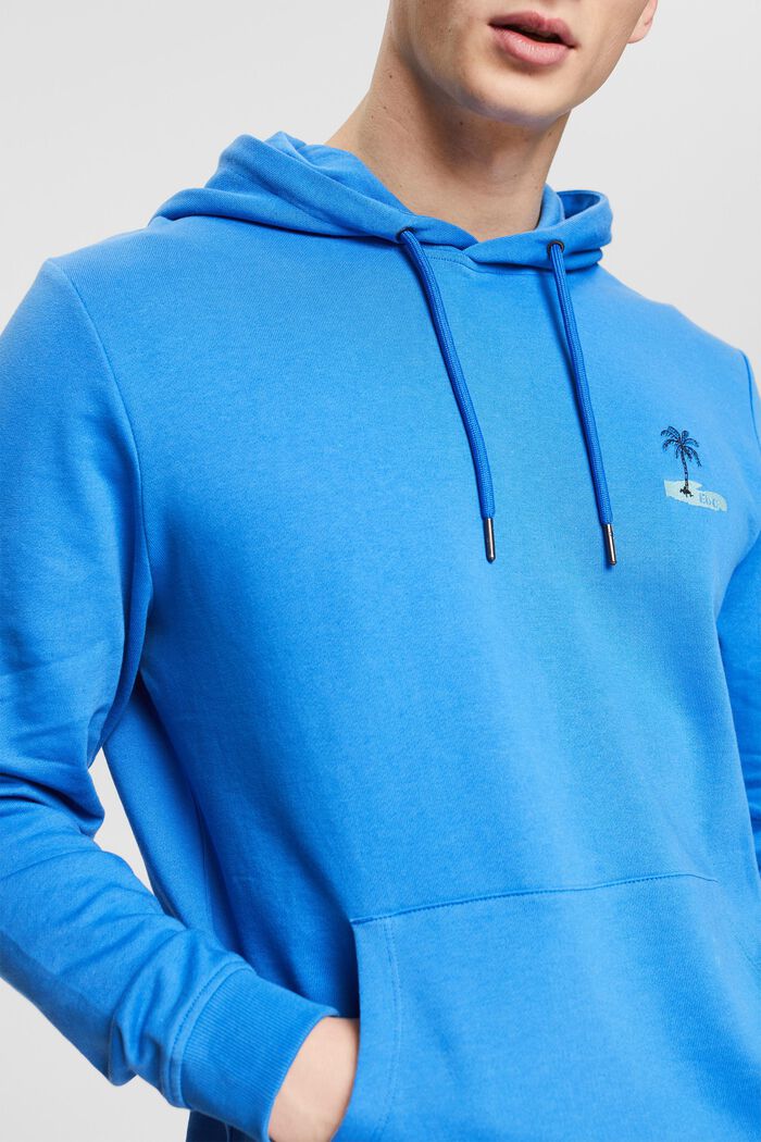 Hoodie with a back print, BRIGHT BLUE, detail image number 2