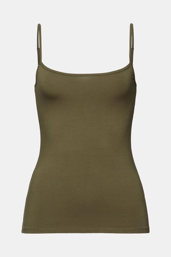 Jersey Camisole, KHAKI GREEN, detail image number 6