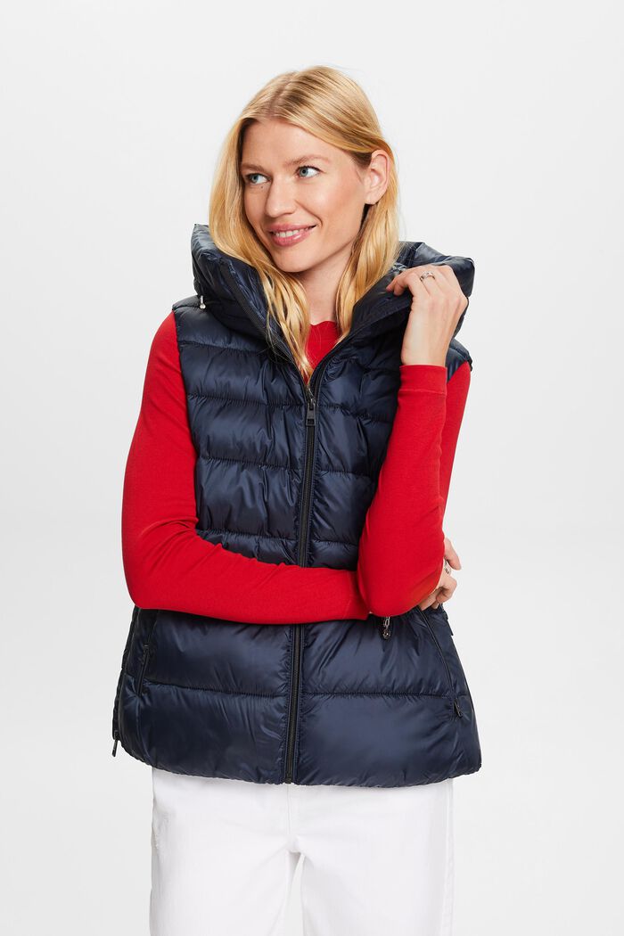 Quilted Puffer Vest, NAVY, detail image number 0
