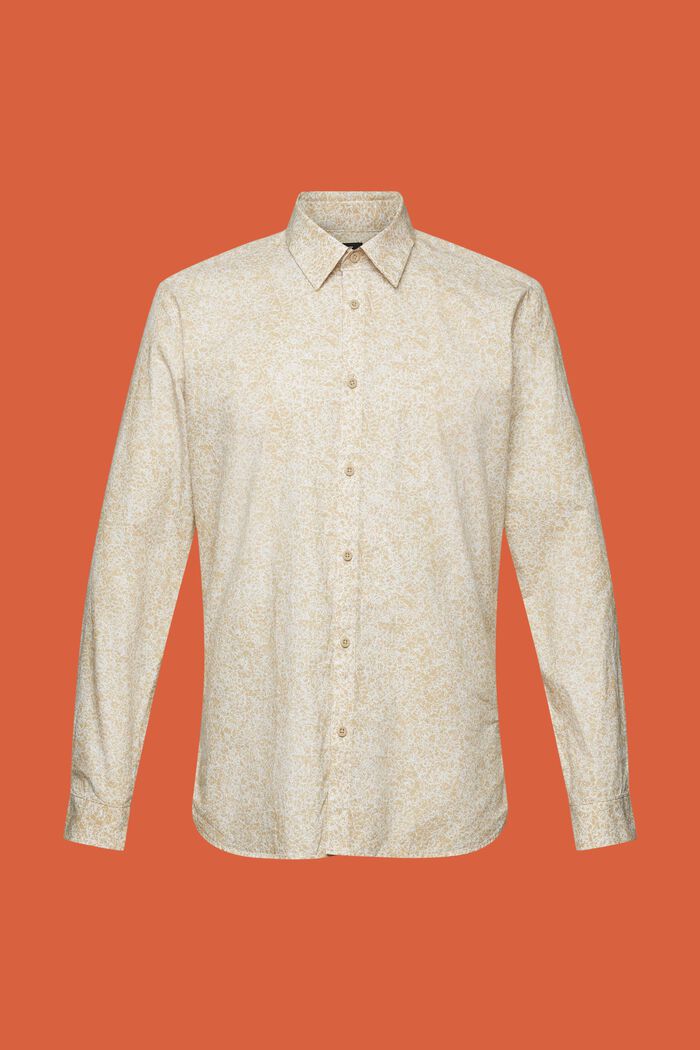 Patterned shirt, 100% cotton, SAND, detail image number 5