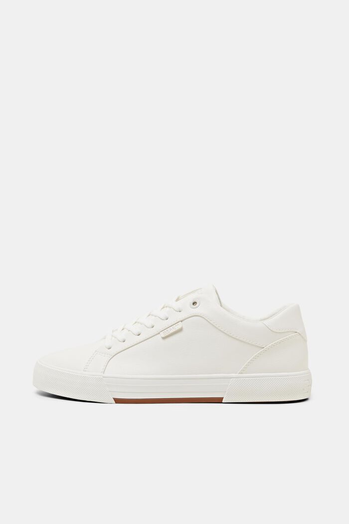 Vegan Lace-Up Sneakers, OFF WHITE, detail image number 0