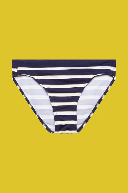 Striped mini bikini bottoms