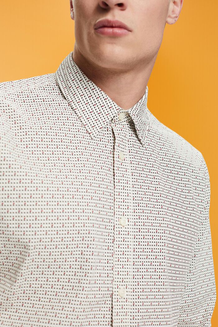 Slim fit shirt with all-over pattern, ICE, detail image number 2