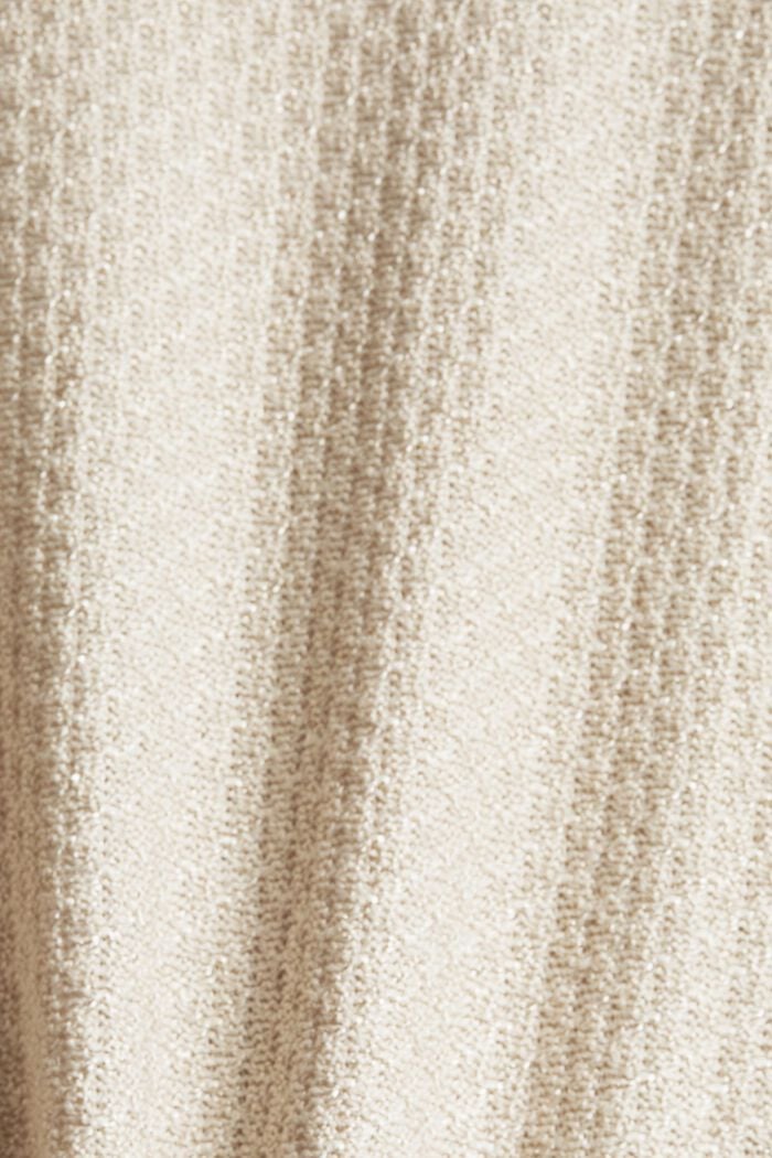 Cardigan with a metallic effect, LIGHT BEIGE, detail image number 4