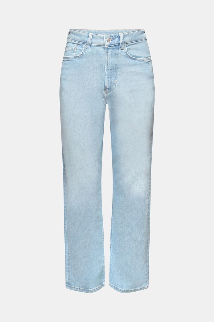 High-rise dad fit jeans, BLUE BLEACHED, detail image number 6