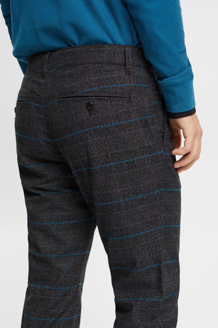 Checked slim fit trousers, ANTHRACITE, detail image number 2