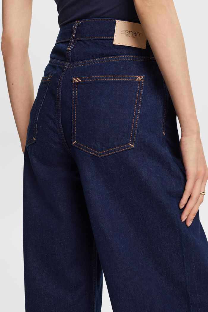 Retro wide leg jeans, 100% cotton, BLUE RINSE, detail image number 4