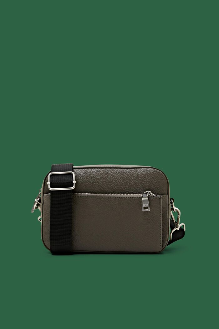 Vegan Leather Camera Bag, GREY-BROWN, detail image number 0