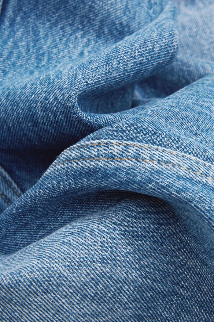Jeans with a straight leg, organic cotton, BLUE MEDIUM WASHED, detail image number 1