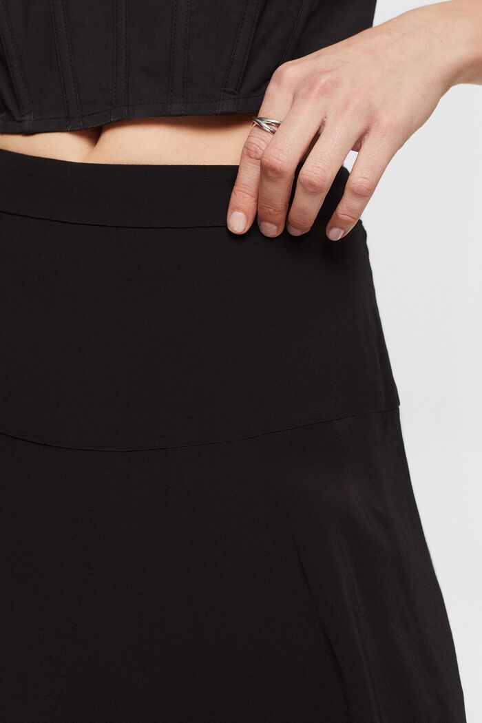 Crêpe Mini Skirt, BLACK, detail image number 4
