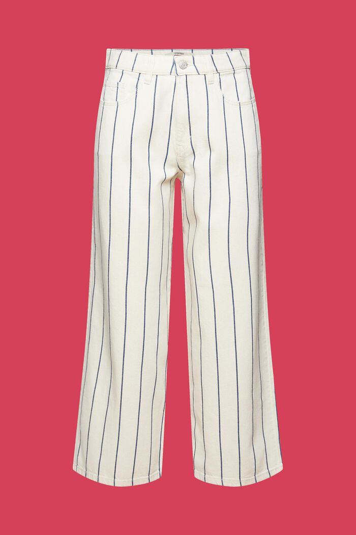 Striped high-rise culotte, 100% cotton, ICE, detail image number 6