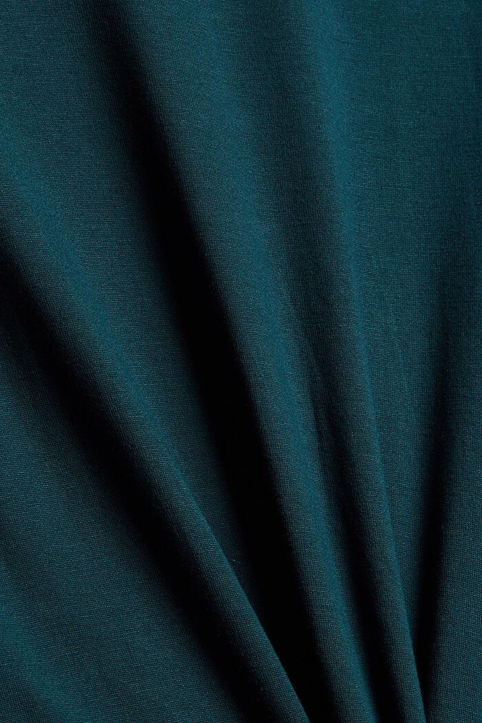 Jersey dress with frills, LENZING™ ECOVERO™, DARK TEAL GREEN, detail image number 4
