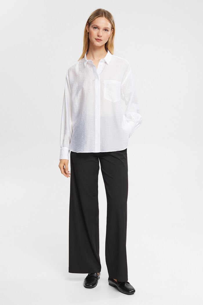 Containing TENCEL™: Satin blouse, WHITE, detail image number 2