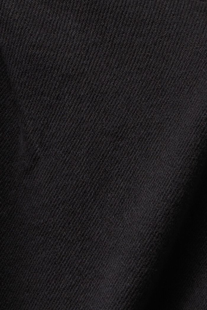 High-rise shorts with linen, BLACK, detail image number 4