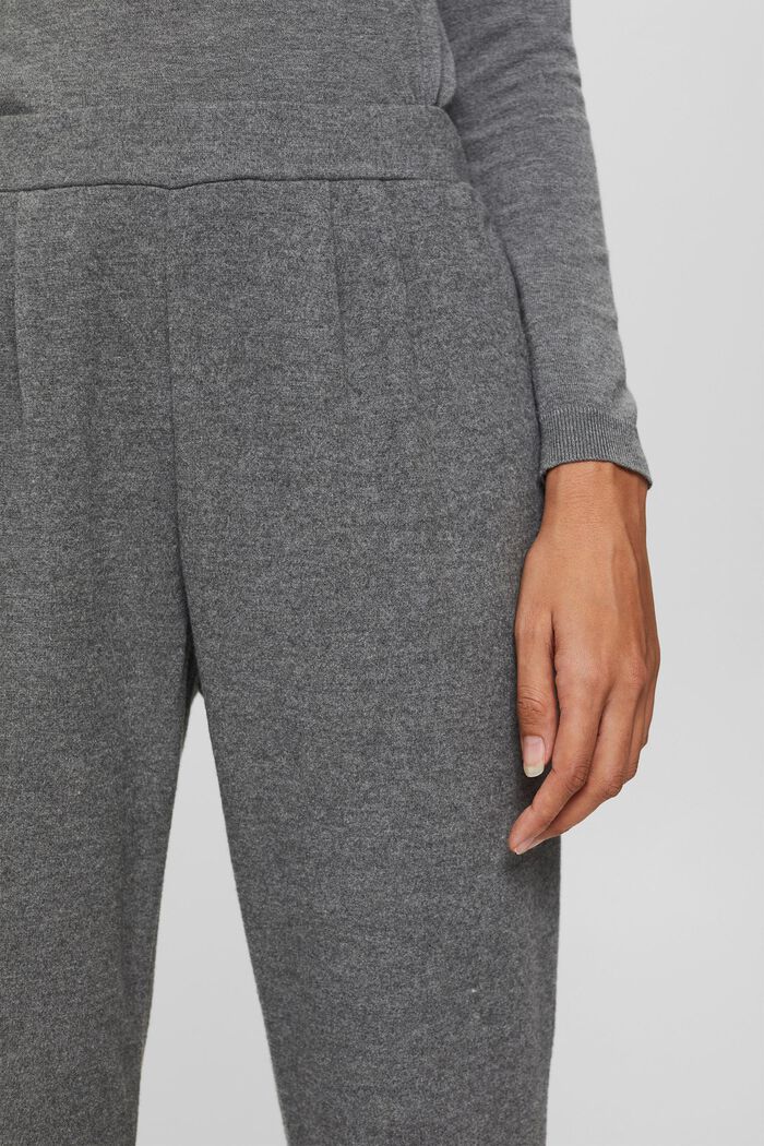 Soft trousers with an elasticated waistband, GUNMETAL, detail image number 2
