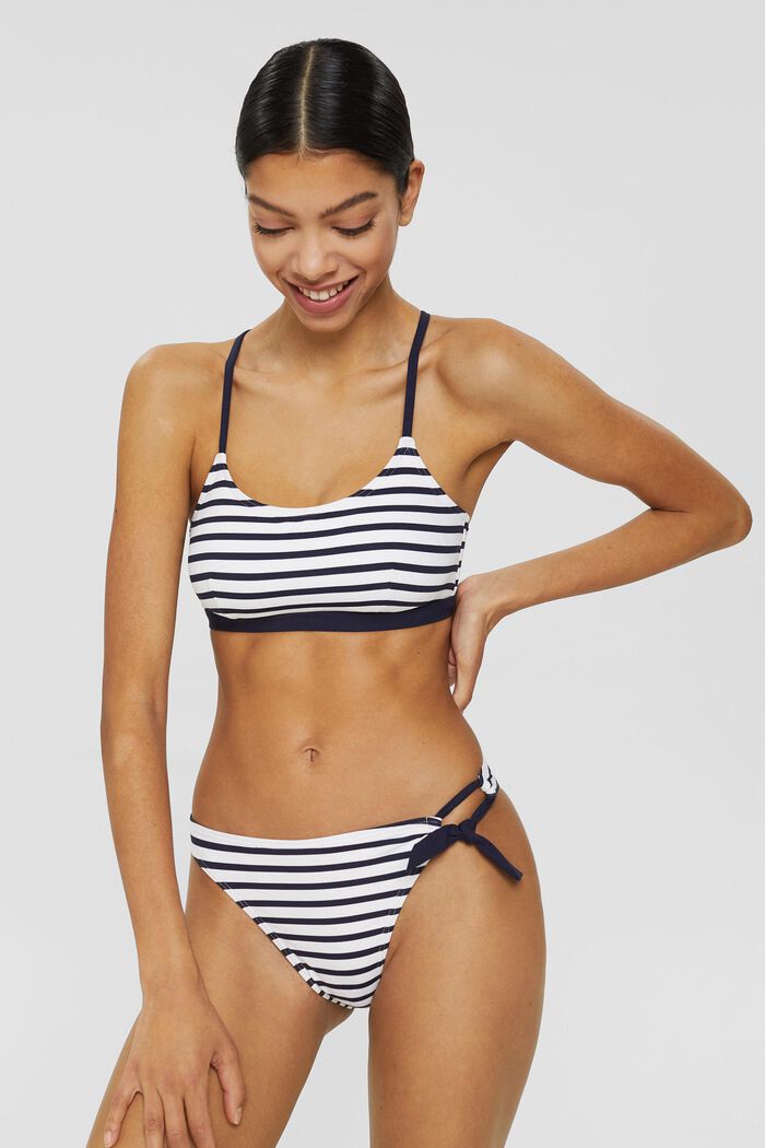 Recycled: striped bikini briefs