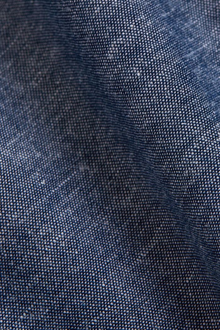 Linen/organic cotton: short-sleeved shirt, NAVY, detail image number 4