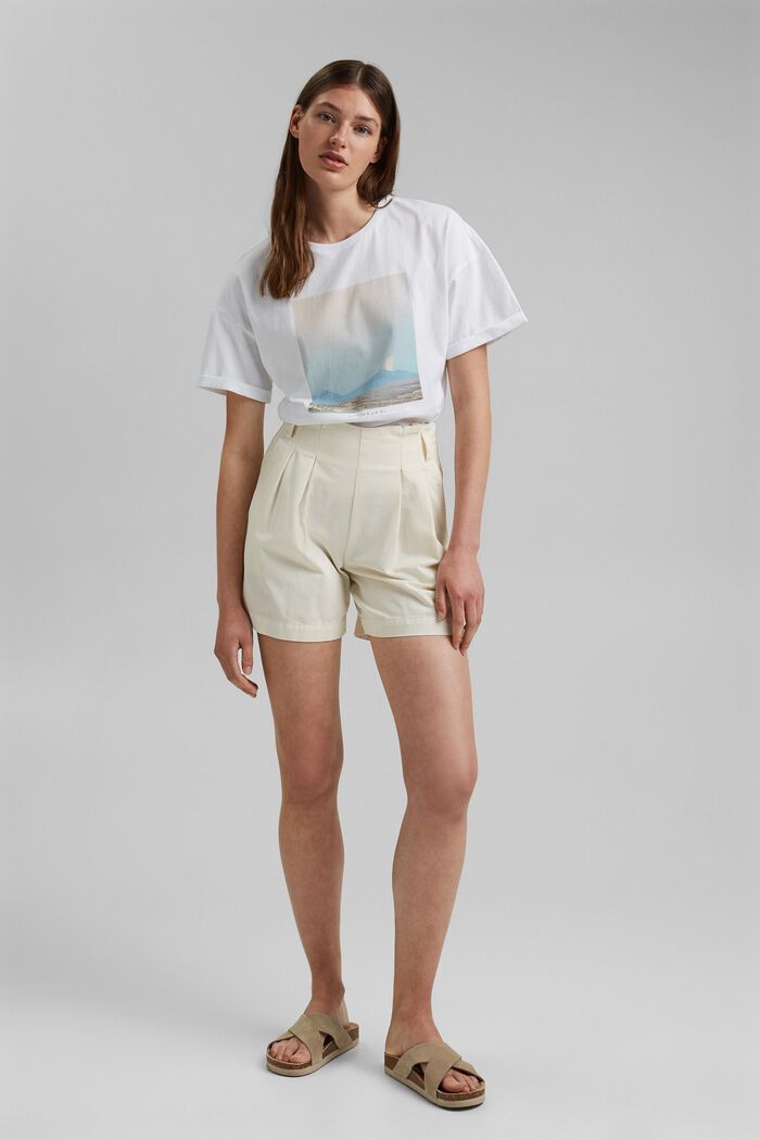 Photo print T-shirt, 100% cotton, WHITE, detail image number 1