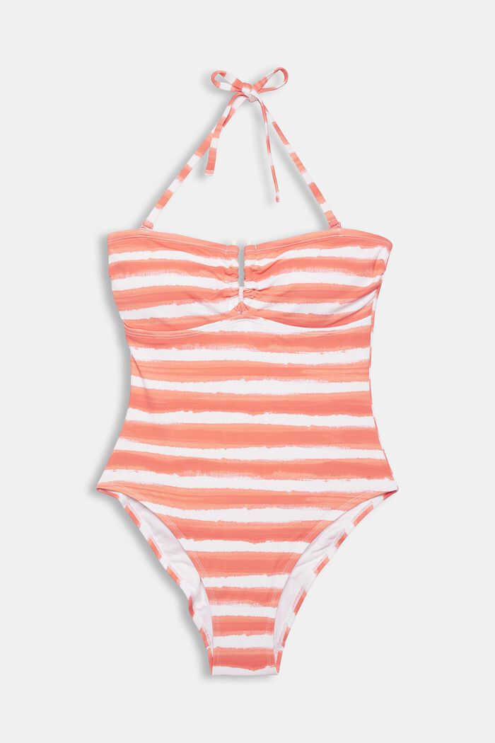 Striped swimsuit, CORAL, detail image number 5
