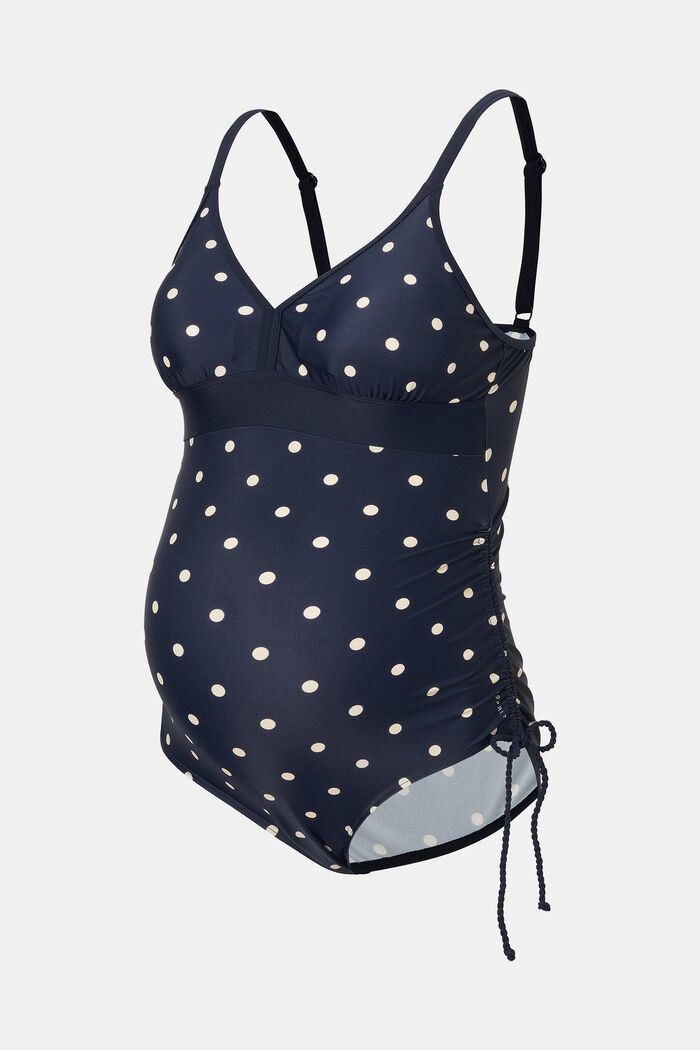 Swimsuit with polka dots, NIGHT SKY BLUE, detail image number 0