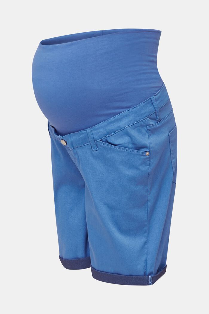 Stretch shorts with an over-bump waistband, GREY BLUE, detail image number 0