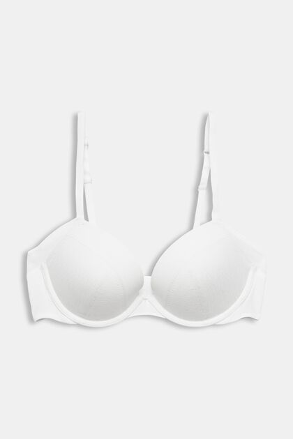 Recycled: lace trim push-up bra