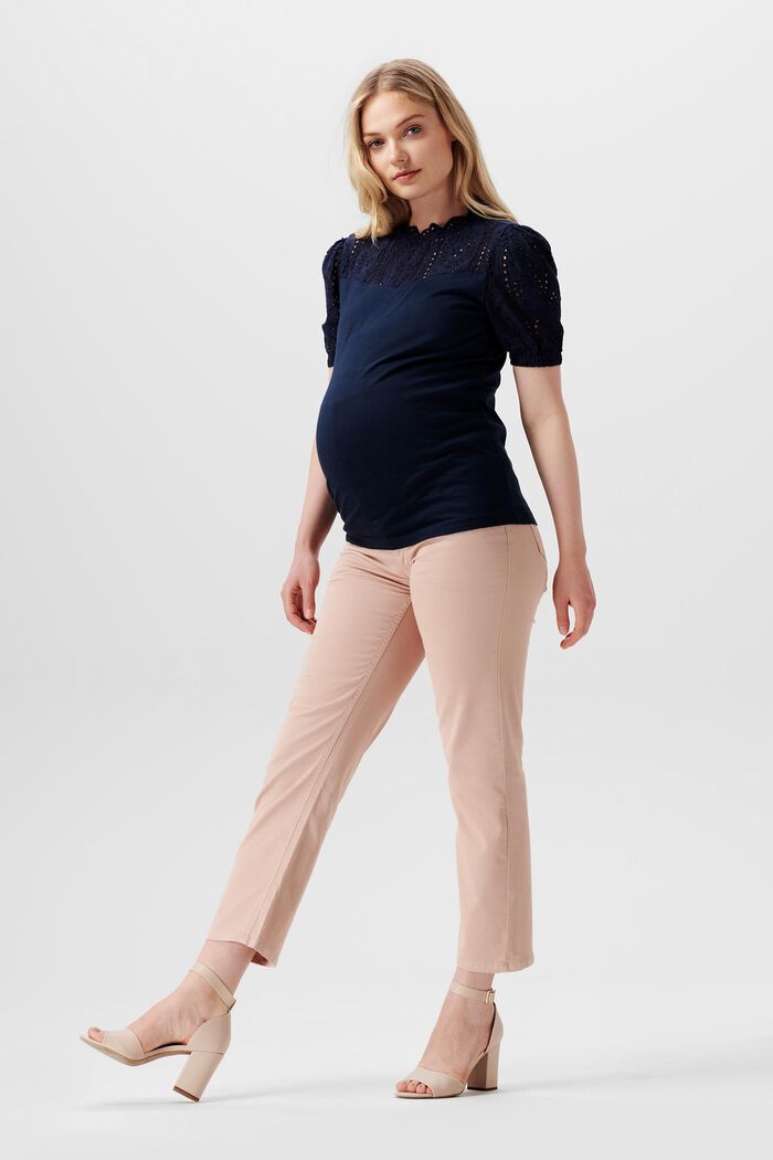 Straight leg trousers with over-the-bump waistband, BLUSH, detail image number 0