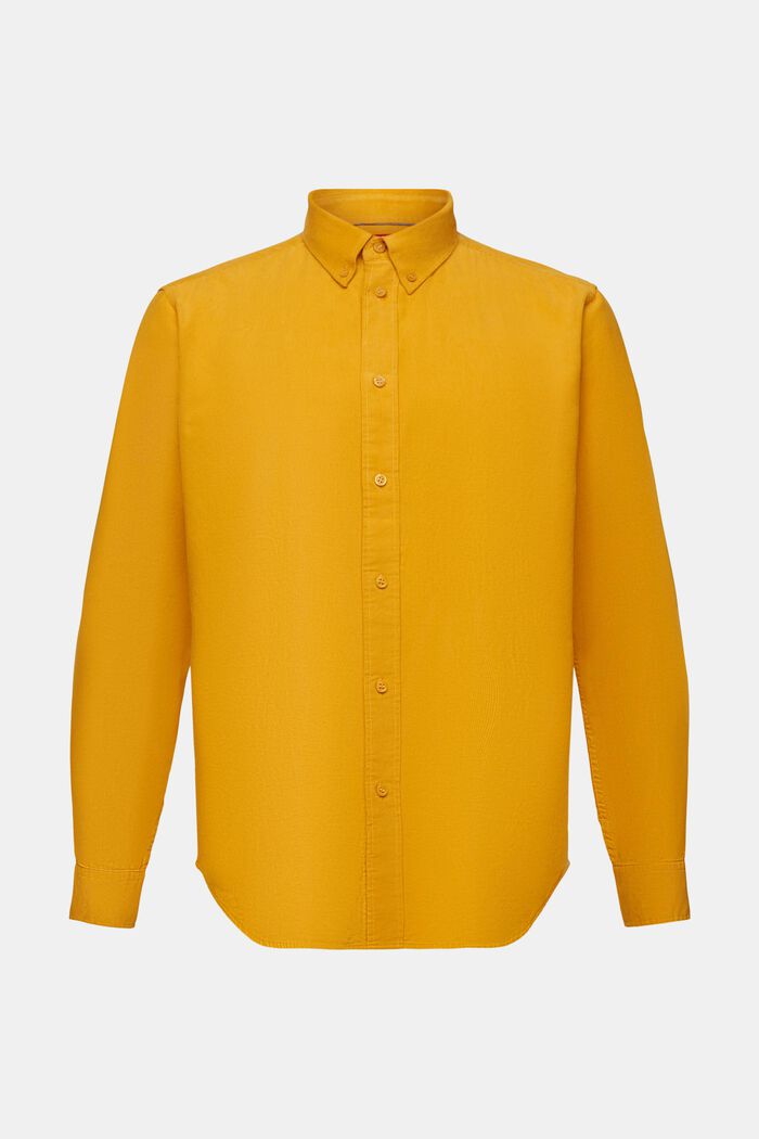 Corduroy shirt, 100% cotton, NEW AMBER YELLOW, detail image number 6