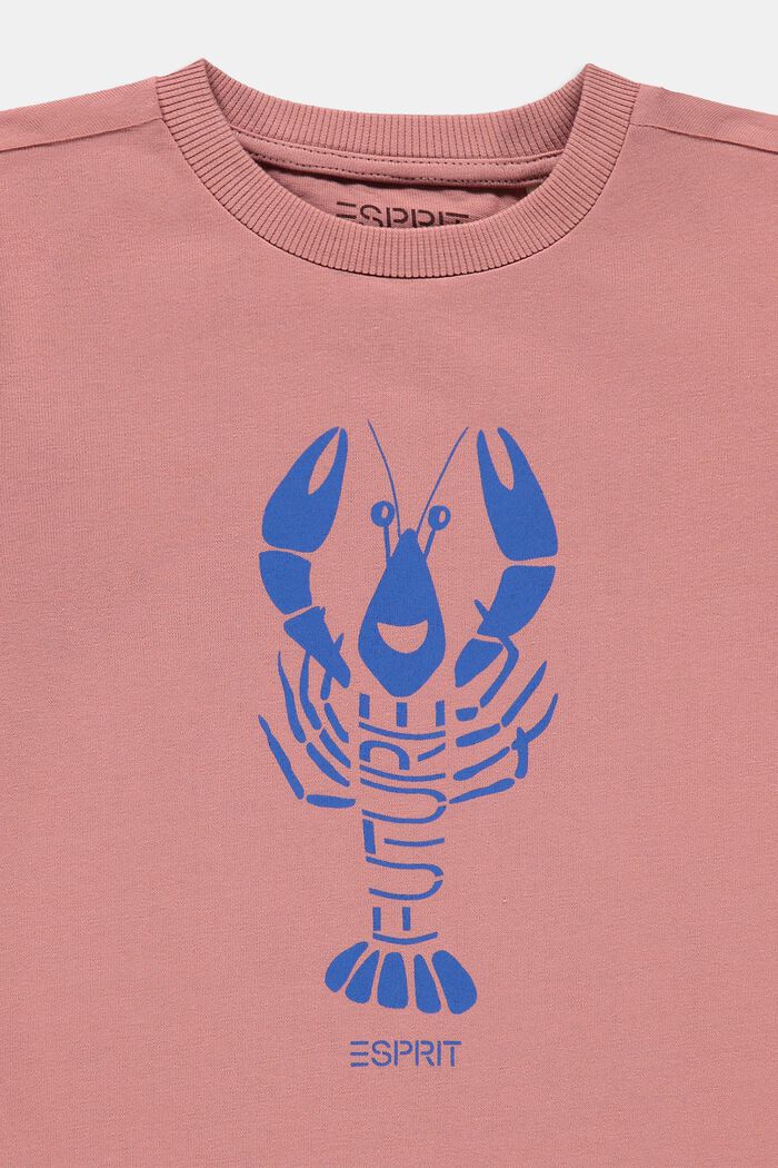 Lobster print T-shirt, 100% cotton, OLD PINK, detail image number 2