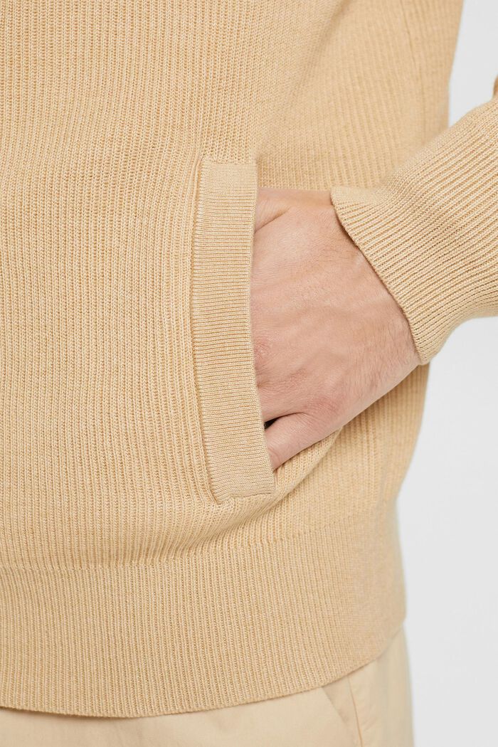 Knitted cardigan, CREAM BEIGE, detail image number 0