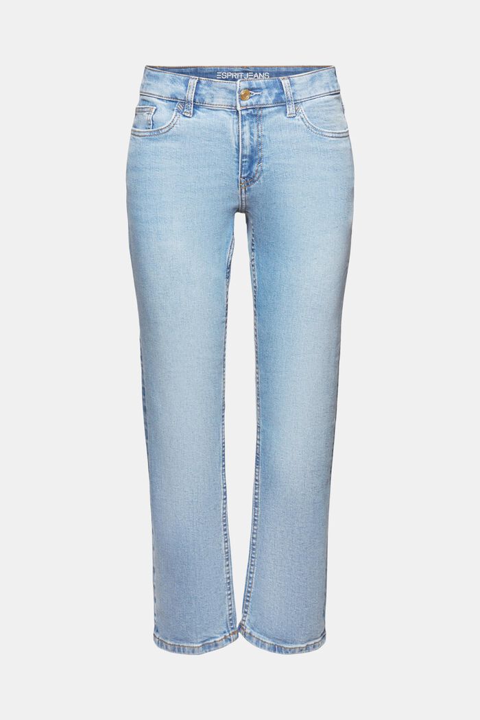 Mid-Rise Straight Ankle Jeans, BLUE LIGHT WASHED, detail image number 7