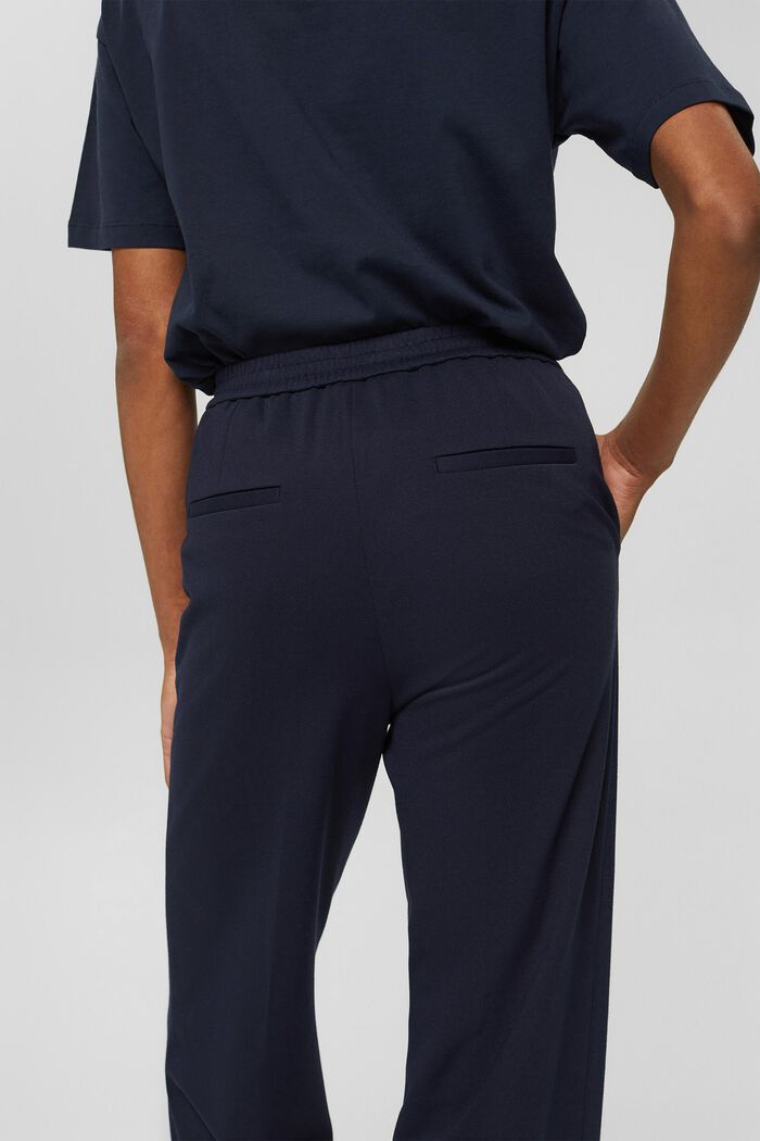 Stretch trousers with a drawstring, NAVY, detail image number 5