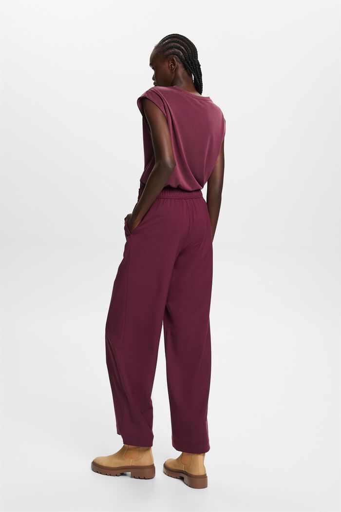 Wide leg pull-on trousers, AUBERGINE, detail image number 3