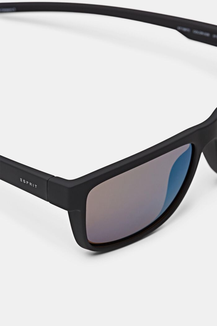 Sports sunglasses with a matte frame, BLACK, detail image number 1