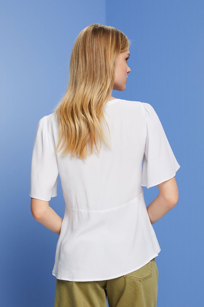Blouse top, LENZING™ ECOVERO™, WHITE, detail image number 3