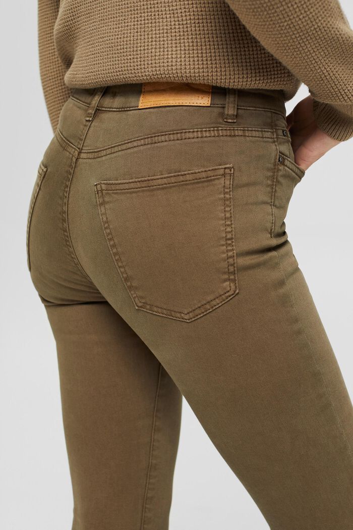 Stretch trousers with organic cotton, DARK KHAKI, detail image number 2