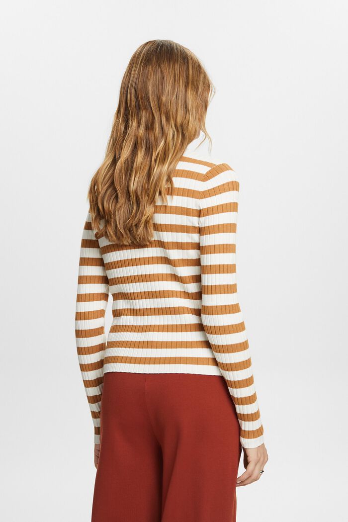 Striped rib-knit jumper, NEW OFF WHITE, detail image number 3