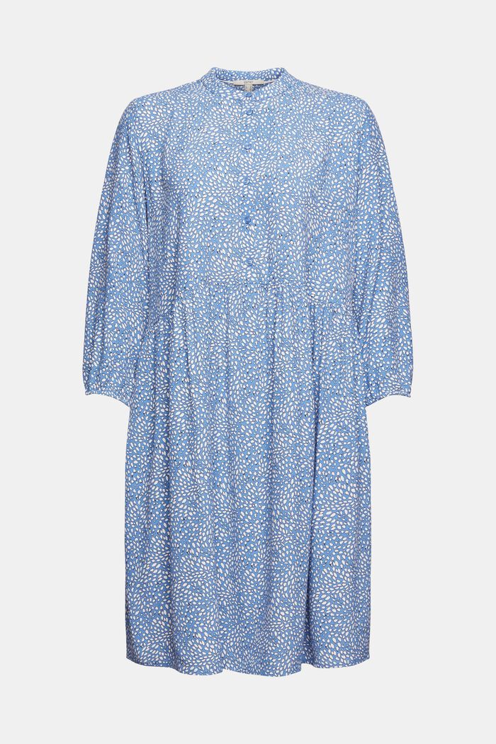 Patterned dress, LENZING™ ECOVERO™, LIGHT BLUE LAVENDER, overview