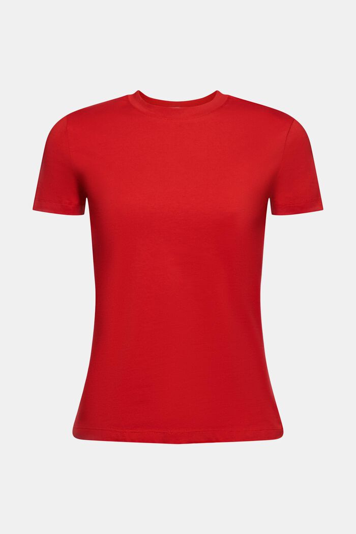Crewneck T-Shirt, DARK RED, detail image number 6