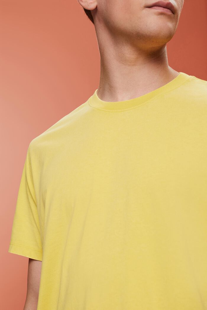 Garment-dyed jersey t-shirt, 100% cotton, DUSTY YELLOW, detail image number 2