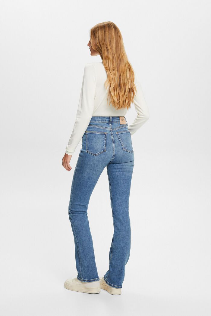 High-rise bootcut stretch jeans, BLUE MEDIUM WASHED, detail image number 3
