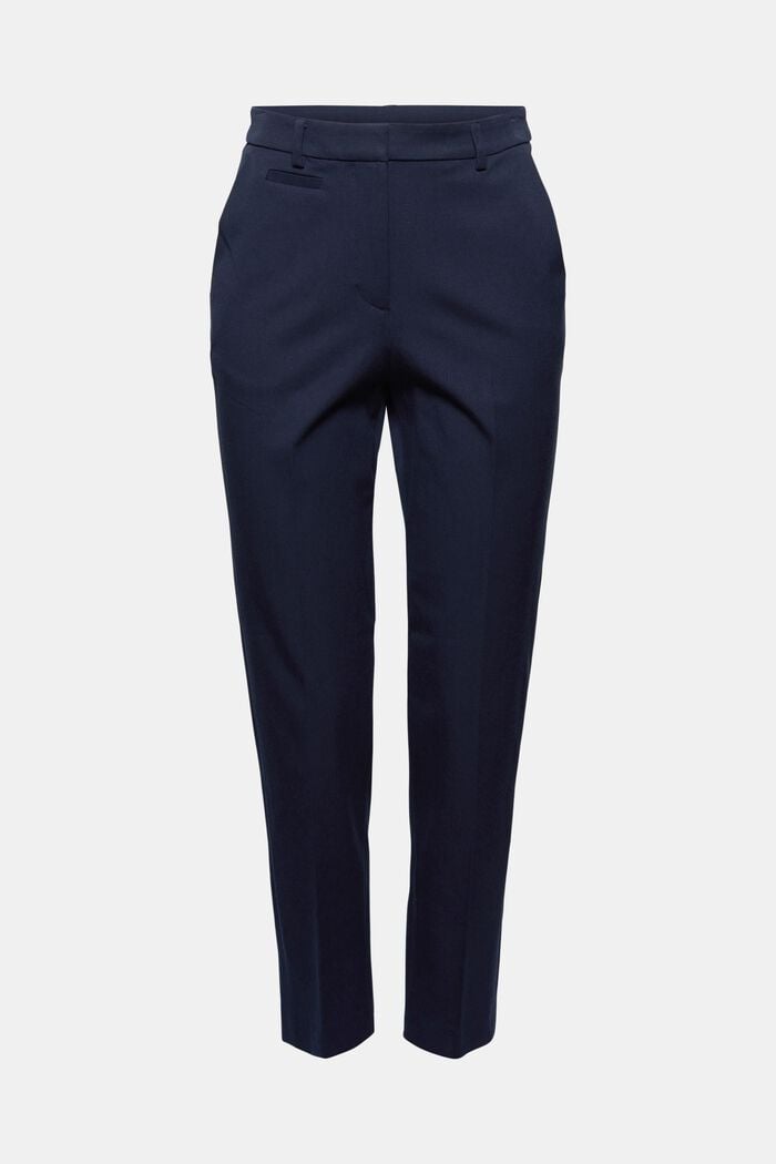 Cotton-blend stretch trousers, NAVY, detail image number 7