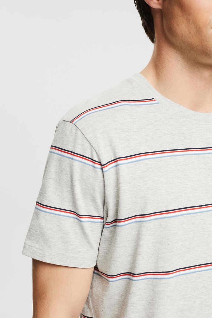 Jersey T-shirt with stripes, LIGHT GREY, detail image number 1